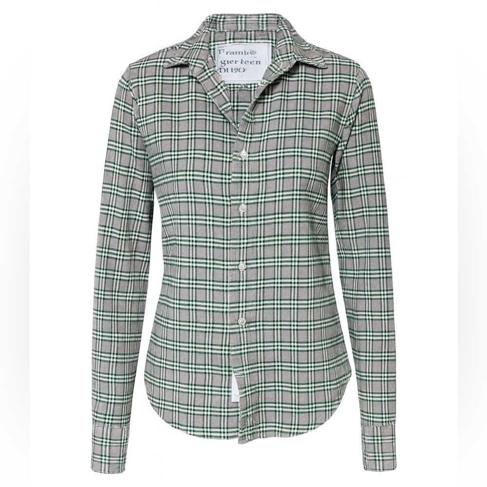 Frank & Eileen - Barry Tailored Plaid Button-Up Shirt Sz Xs